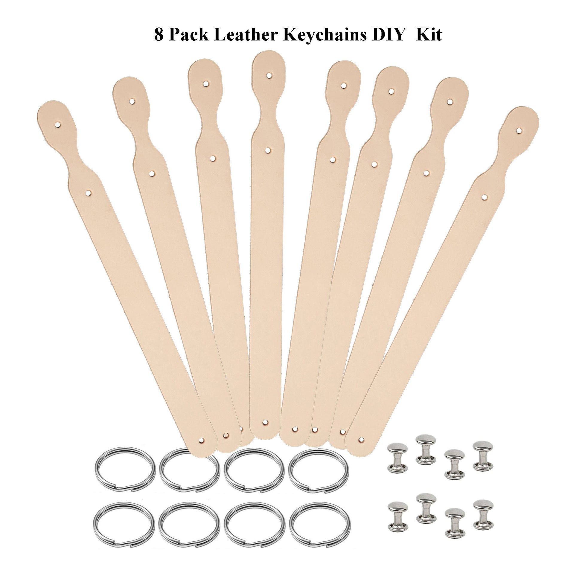 DIY Blank leather keychains vegetable tanned-stamping ready