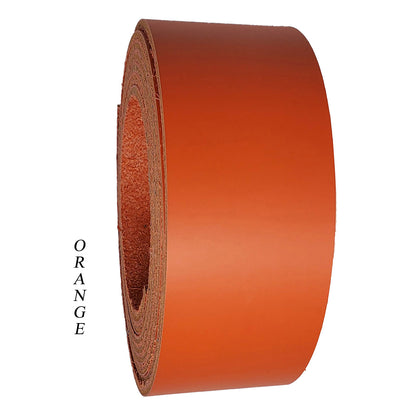 Leather strips 1.25" wide up to 96" long-orange