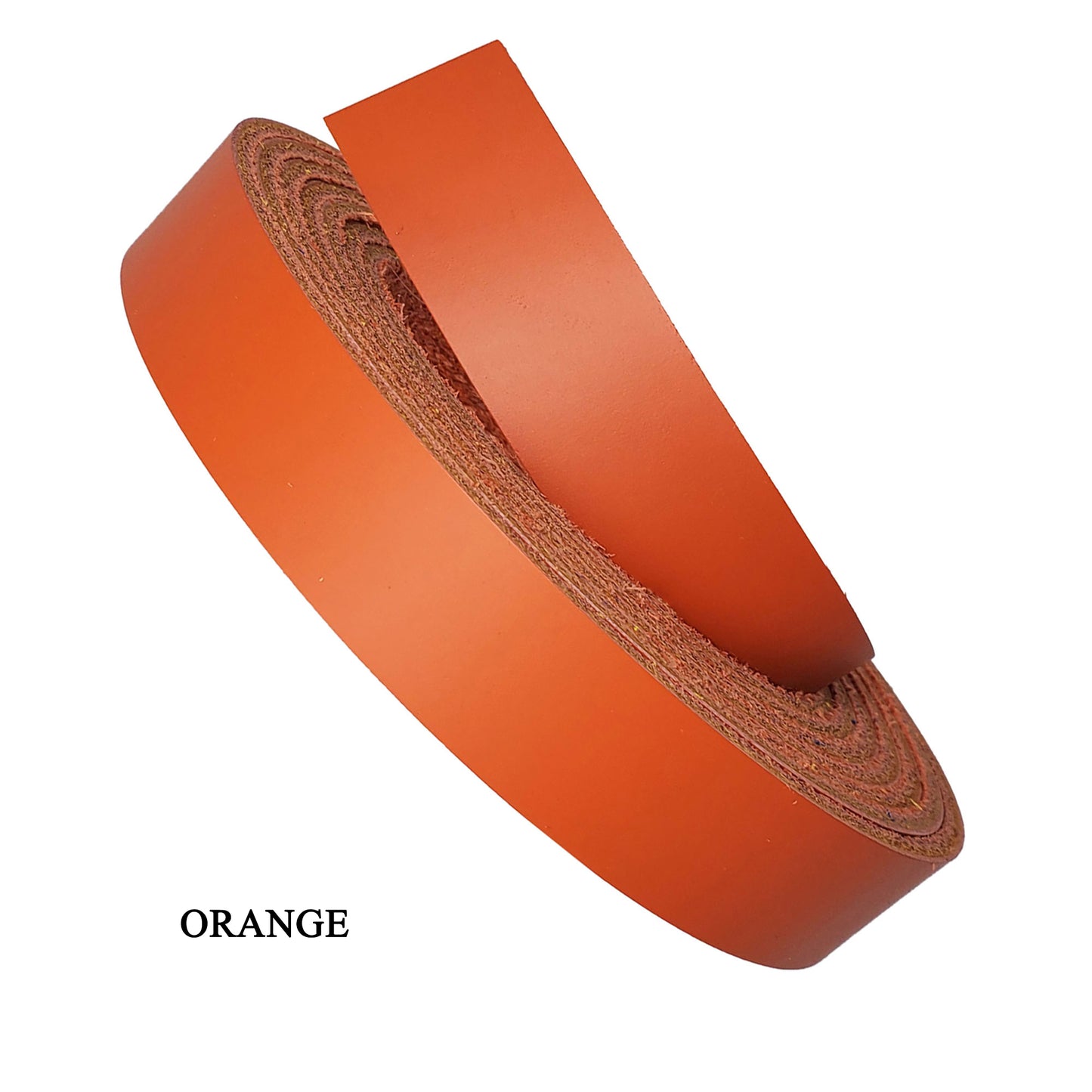 Full grain leather strips latigo 3/4"-orange