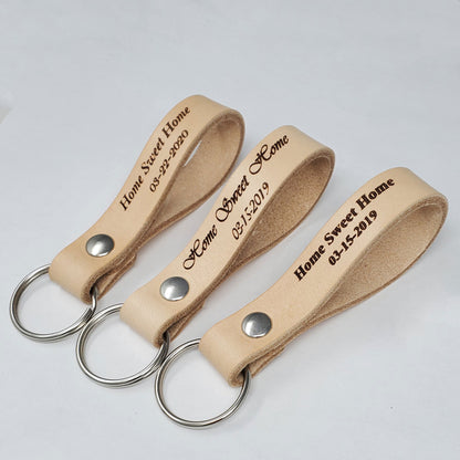 Blank Leather Keychains 5/8" Kit-8/10/12 Pack