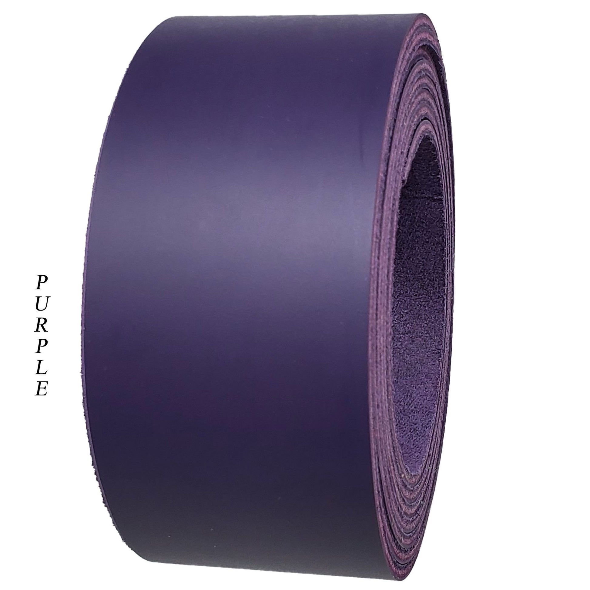 Leather strips-straps-2" wide Latigo-purple