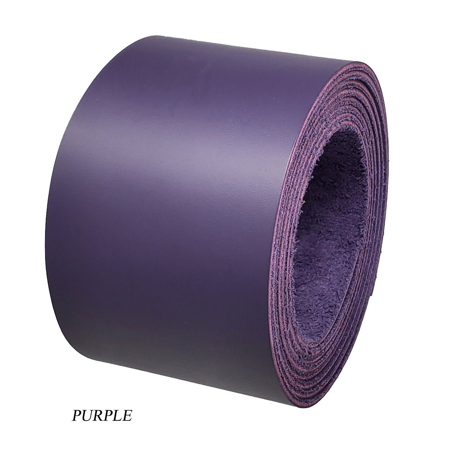 Leather strips latigo 3 wide-purple