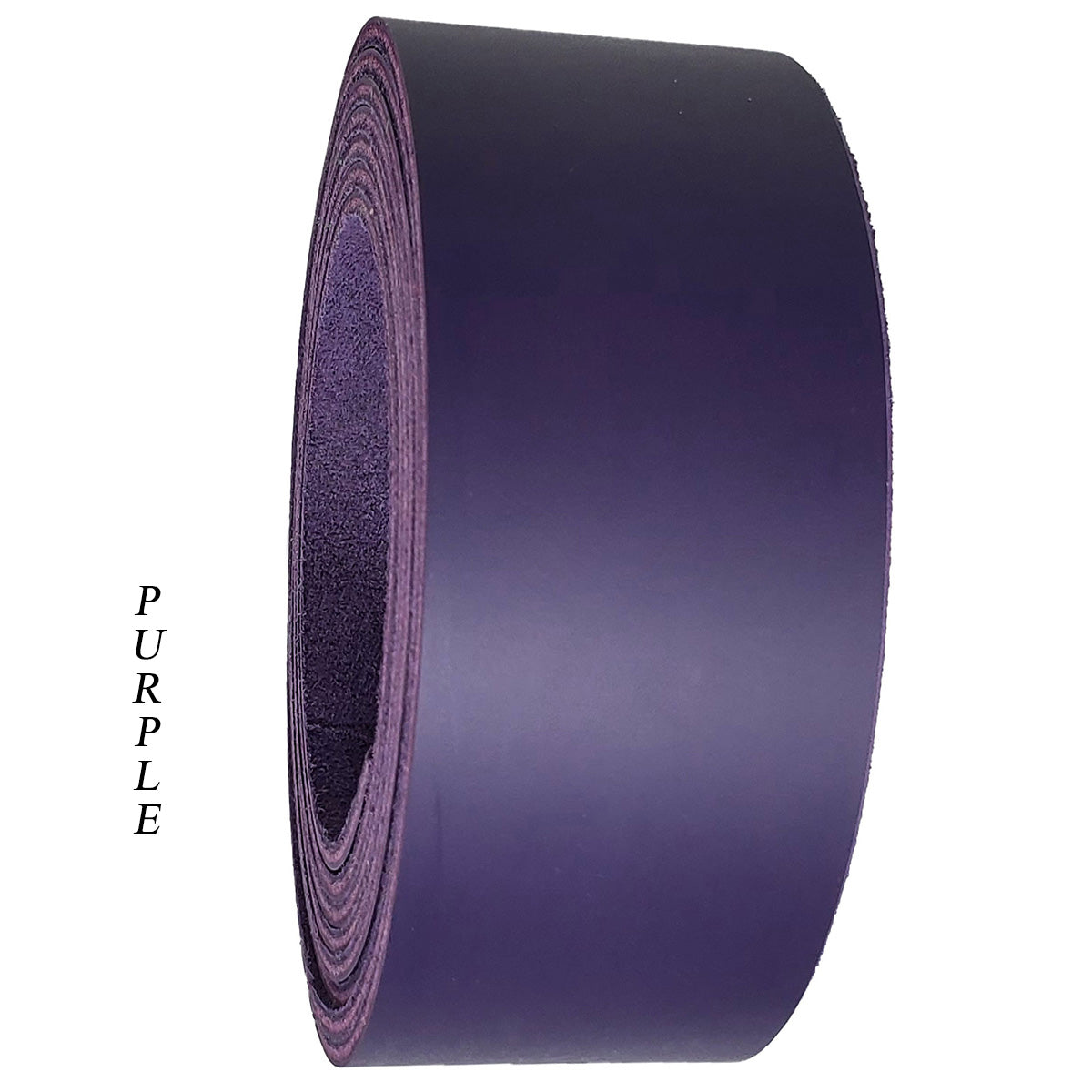 Leather strips 1.25" wide up to 96" long-purple