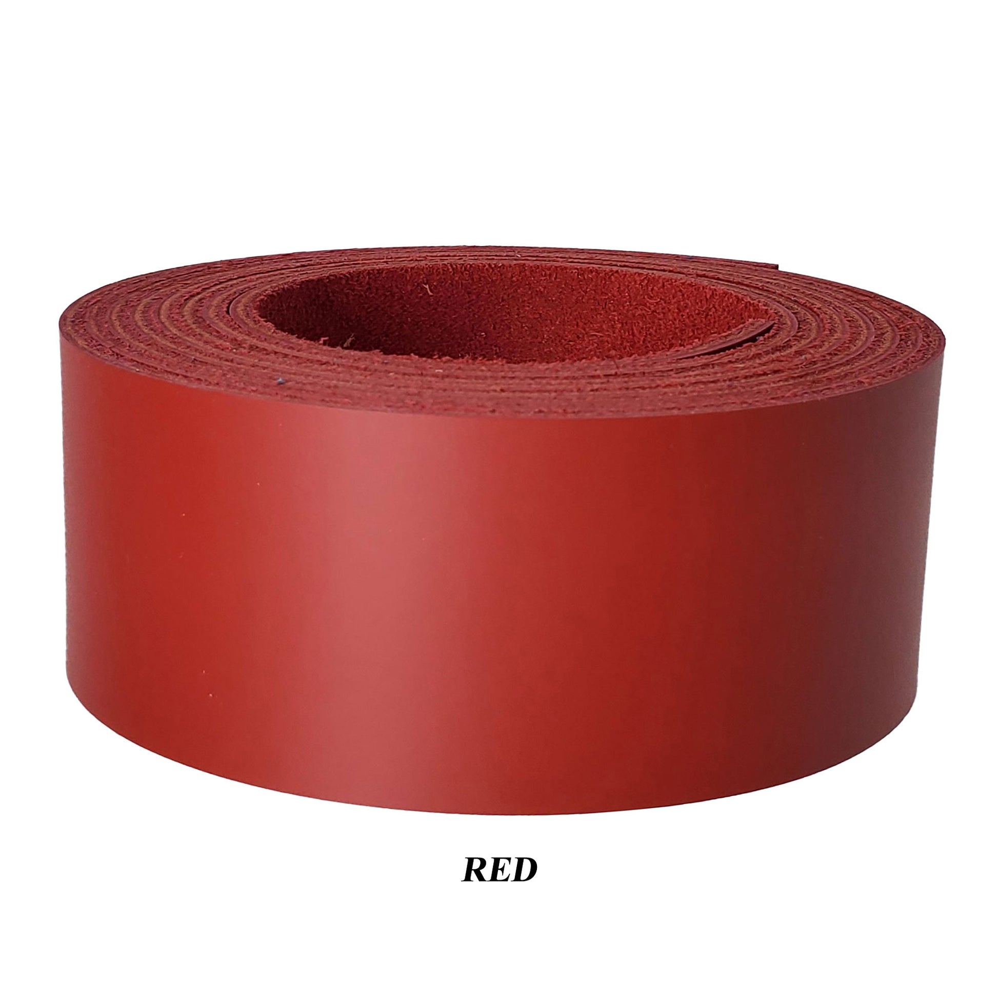 Leather Strips Latigo 1.5" wide-red