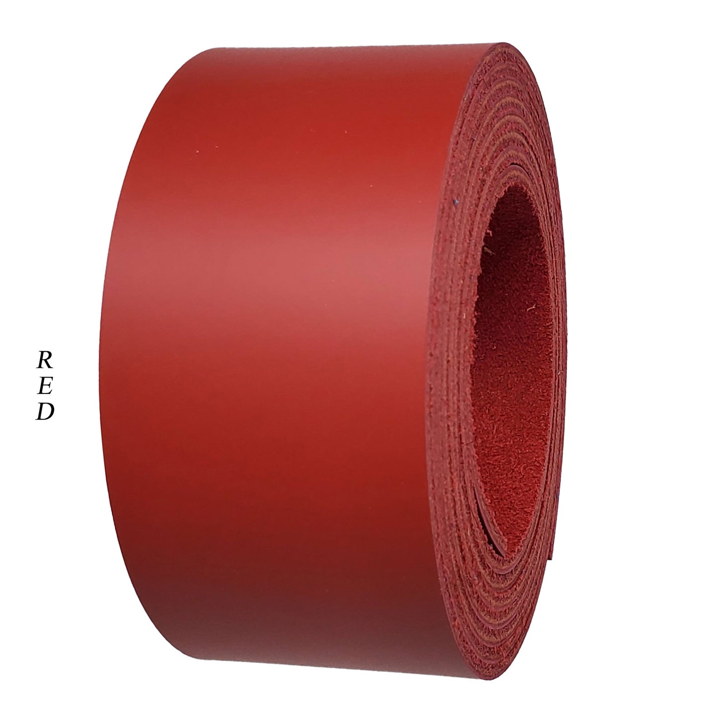 Leather strips-straps-2" wide Latigo-red