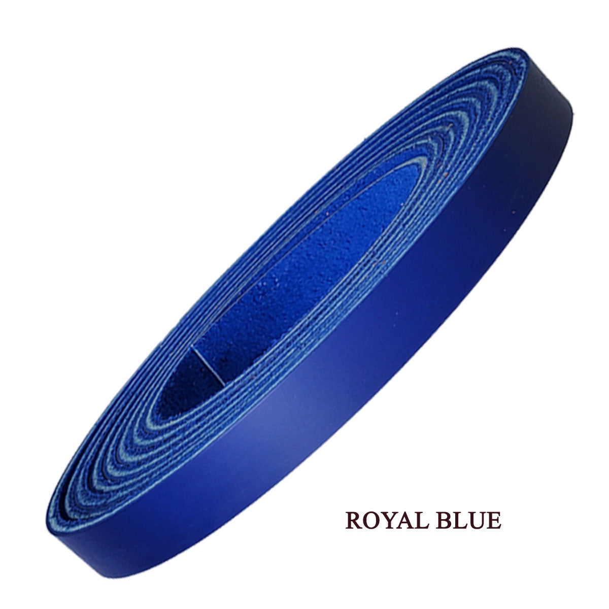 Leather strips 3/8"-royal blue