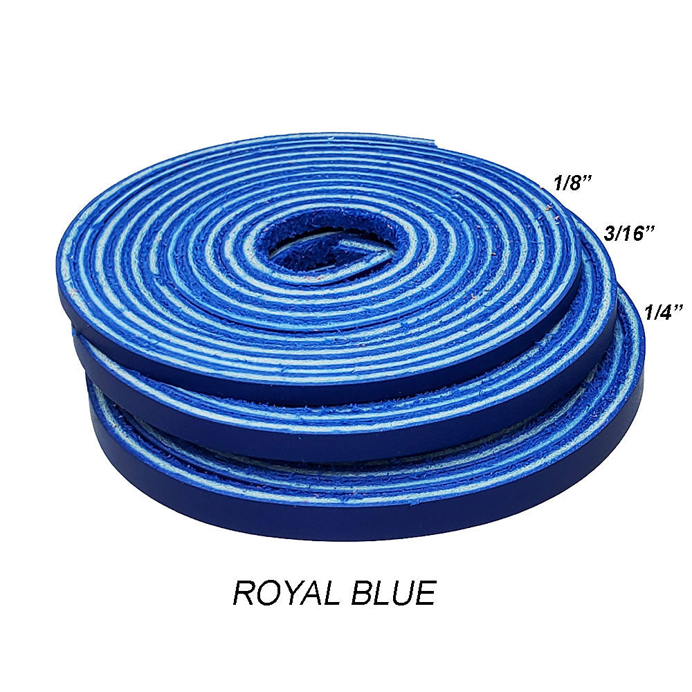 Leather laces royal blue