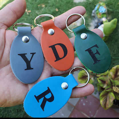 Custom Leather Keyrings Monogramed