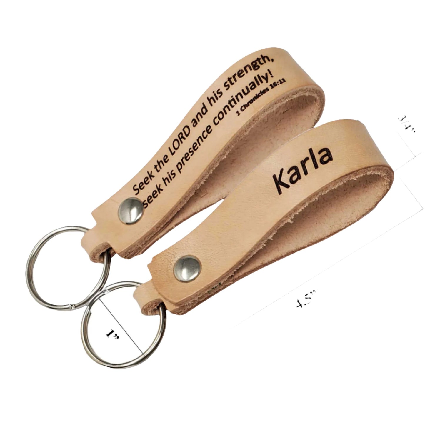 leathert keychains natural vegetable tanned