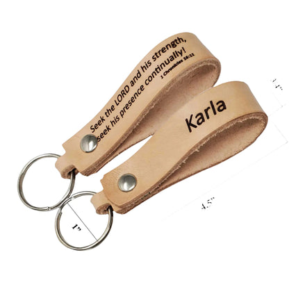 leathert keychains natural vegetable tanned