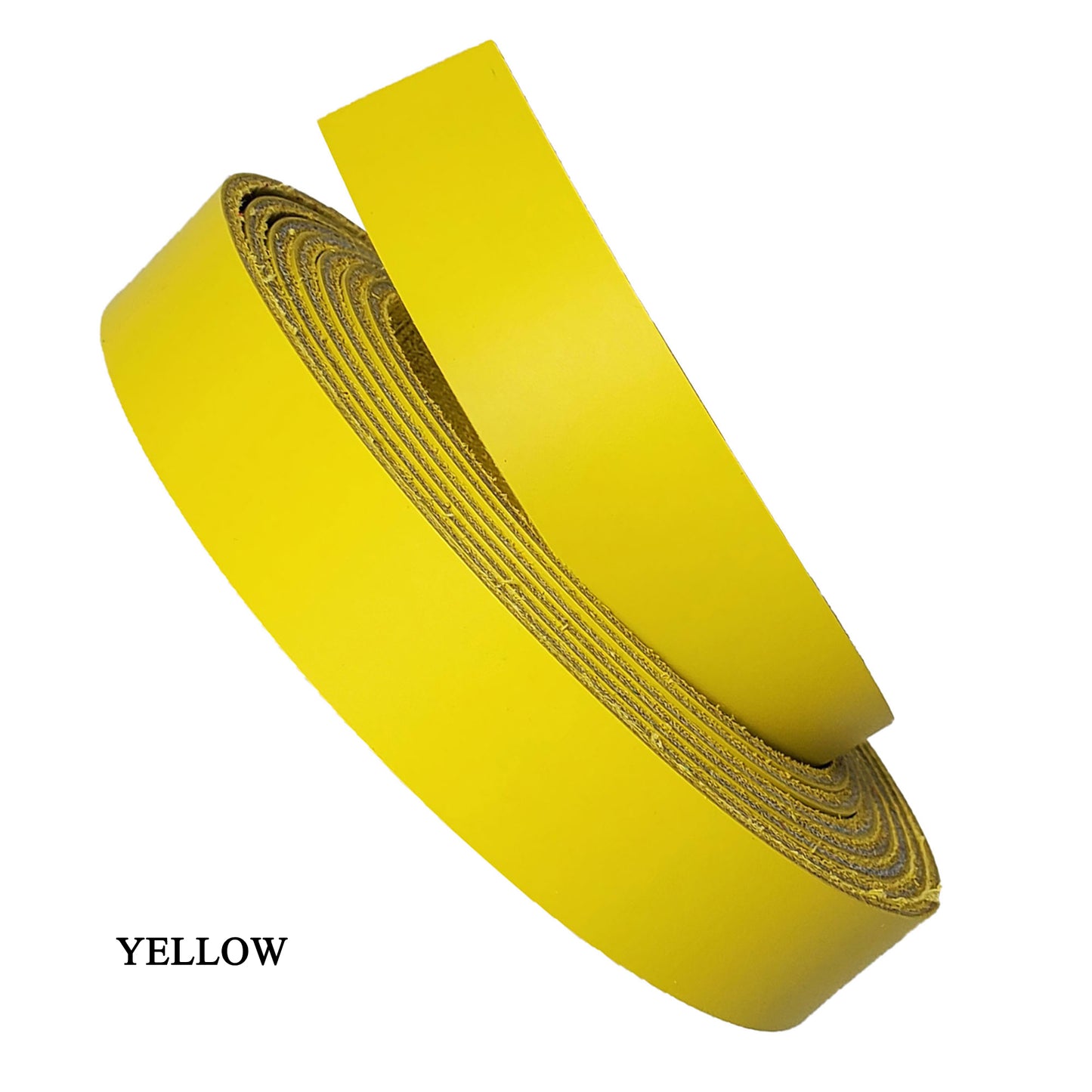 Full grain leather strips latigo 3/4"-yellow