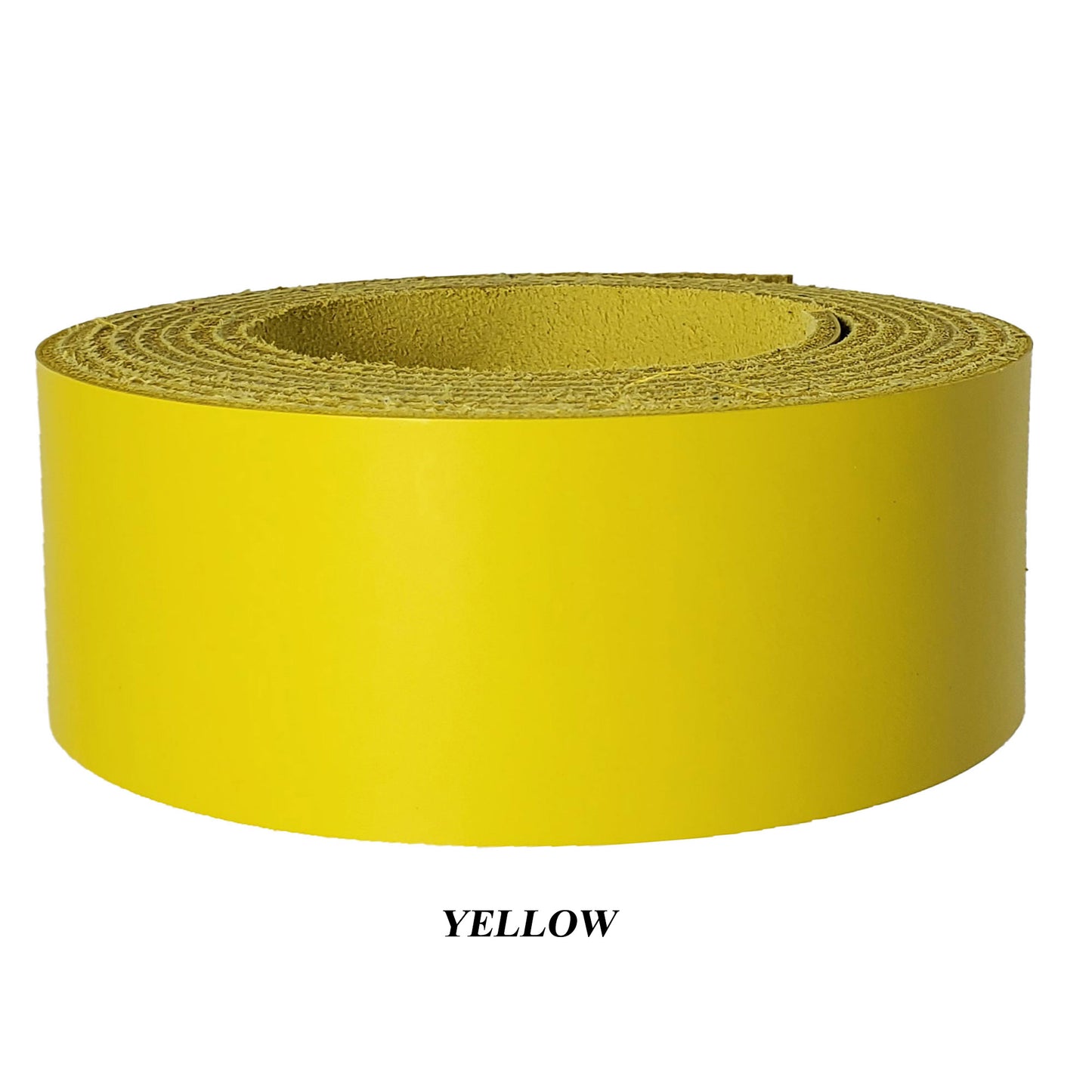 Leather Strips Latigo 1.5" wide-yellow