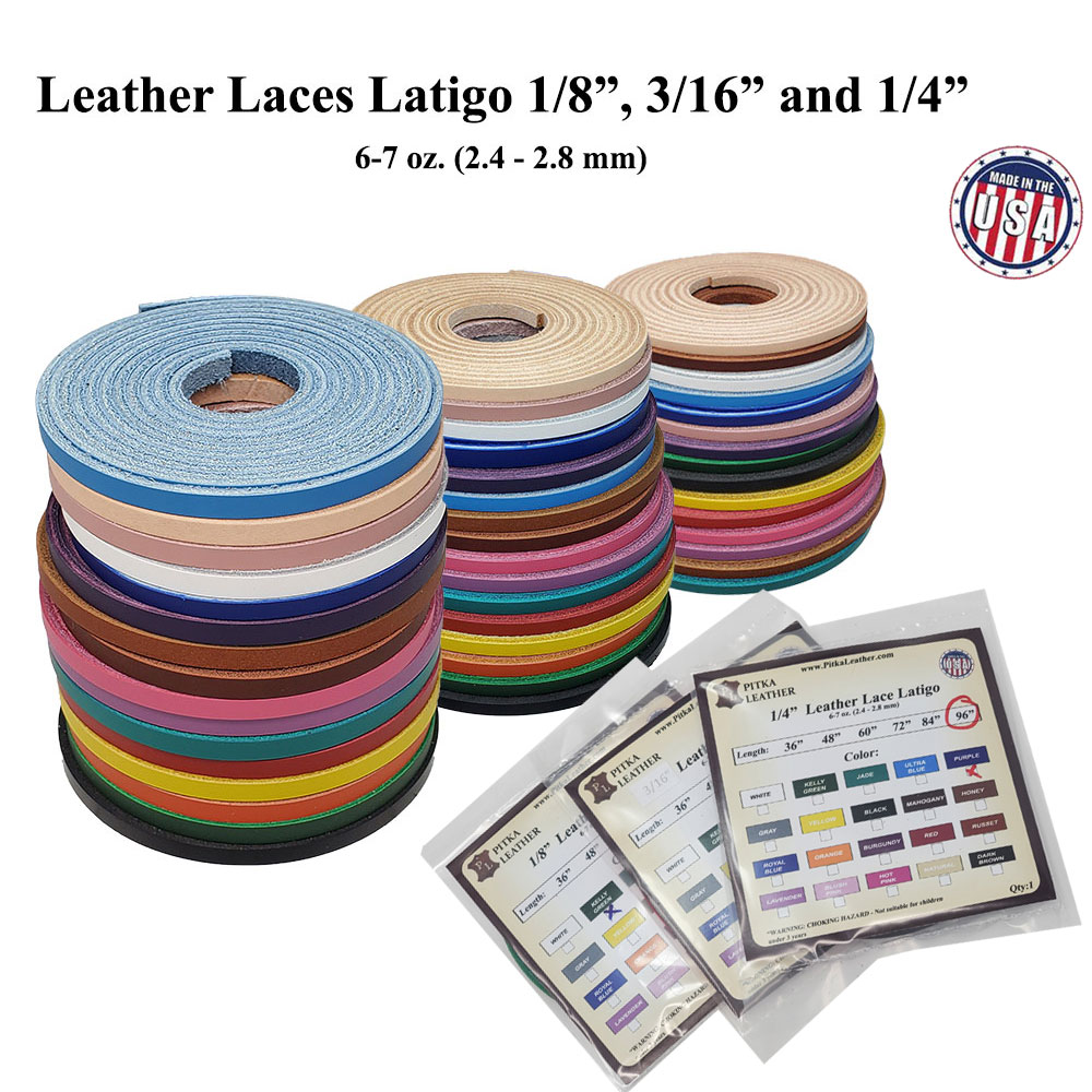Vegan Leather Lacing - 50 Yard Spools in 3/32 - 1/8 width