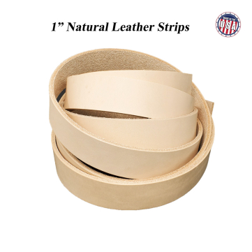 Natural leather strips 1 inch