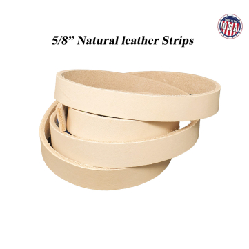 natural leather strips 5/8 inch