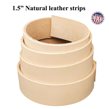 natural leather strips 1.5 inch
