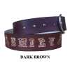 dark brown personalized belt