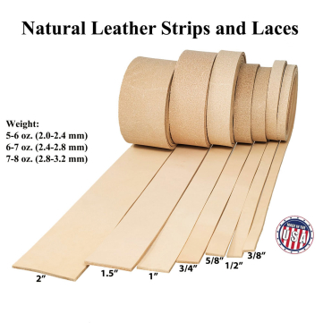 Natural leather Strips and Laces