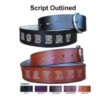personalized leather belts with a name