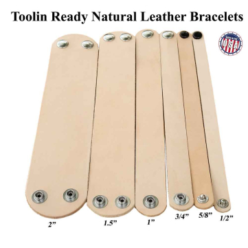 Tooling Ready Natural Leather Bracelets/Cuffs