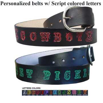 western leather belt custom made