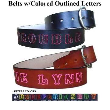 western belt personalized with name