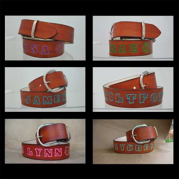 personalized leather belt for woman