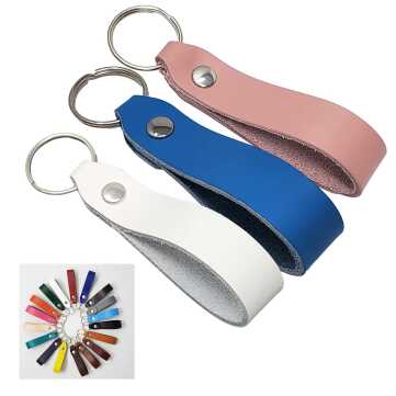 12 Pack Leather Keychains-Laser engraving, Hot foil stamping-5/8 Inch wide  – Pitka Leather