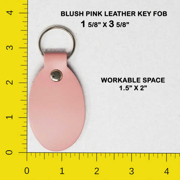 Pink leather keyring