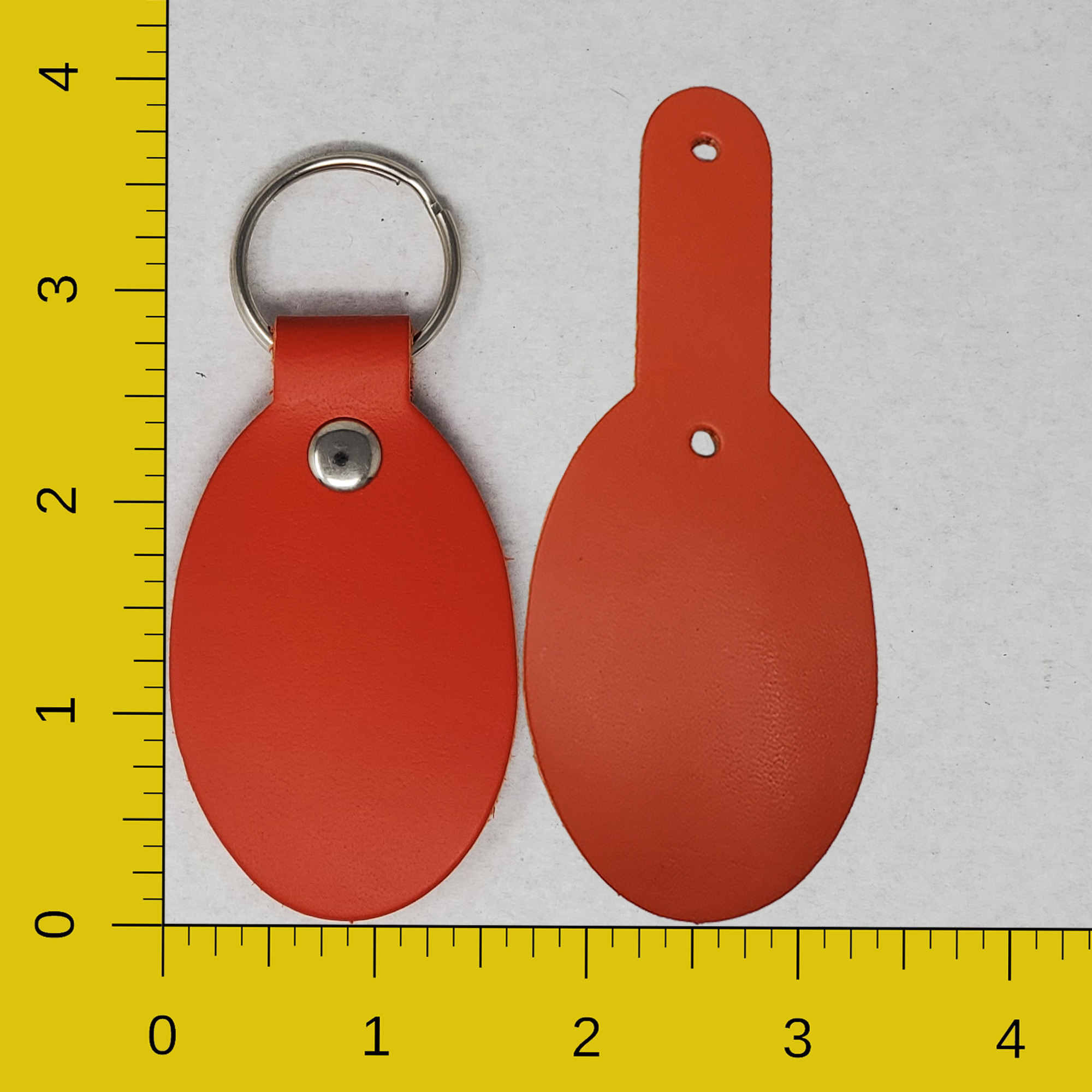 Leather Keychains Blanks 10 Pack-DIY Unique Oval Shaped One Pieced Leather  Key Fobs Blanks-Hardware Included