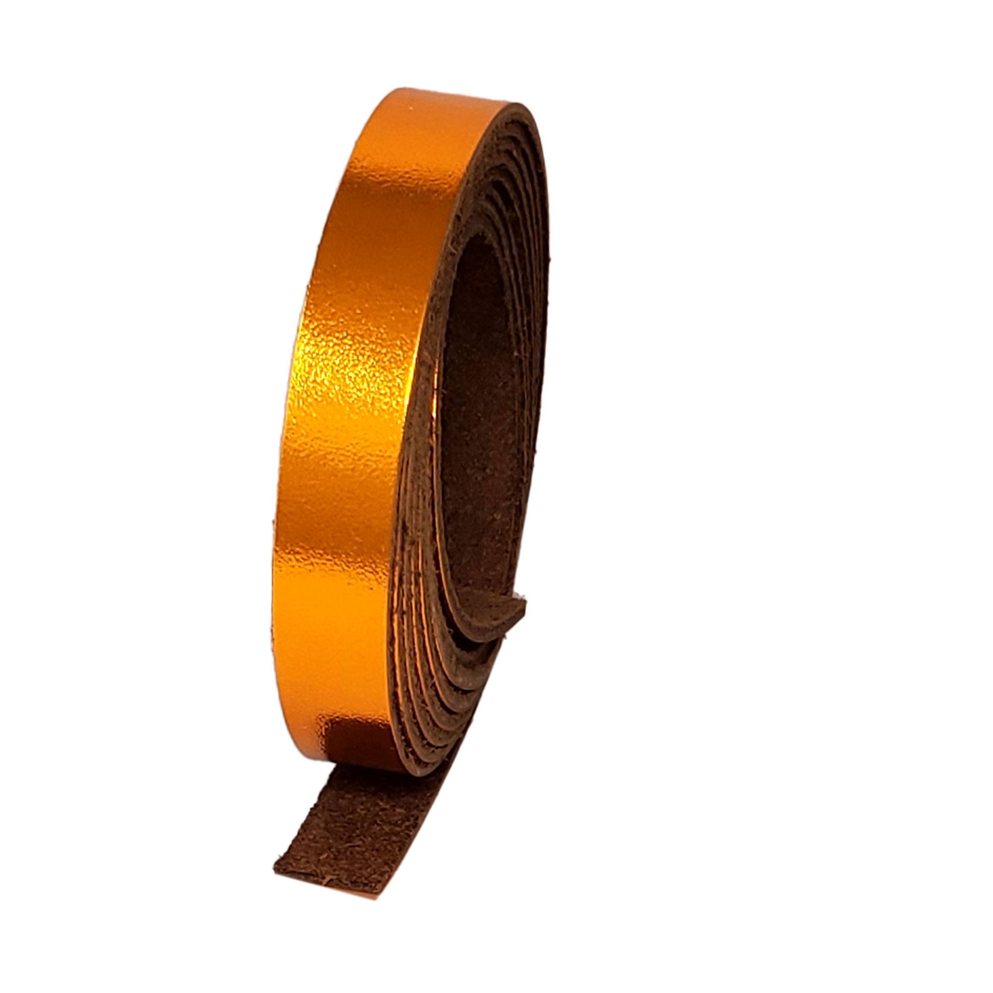 1/2 Inch Wide Leather Strips Metallic