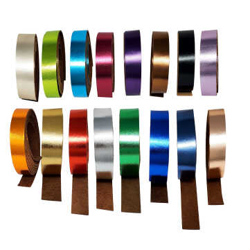 metallic leather strips 3/4 inch - 16 bright leather colors