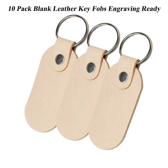 natural engraving ready leather keychains
