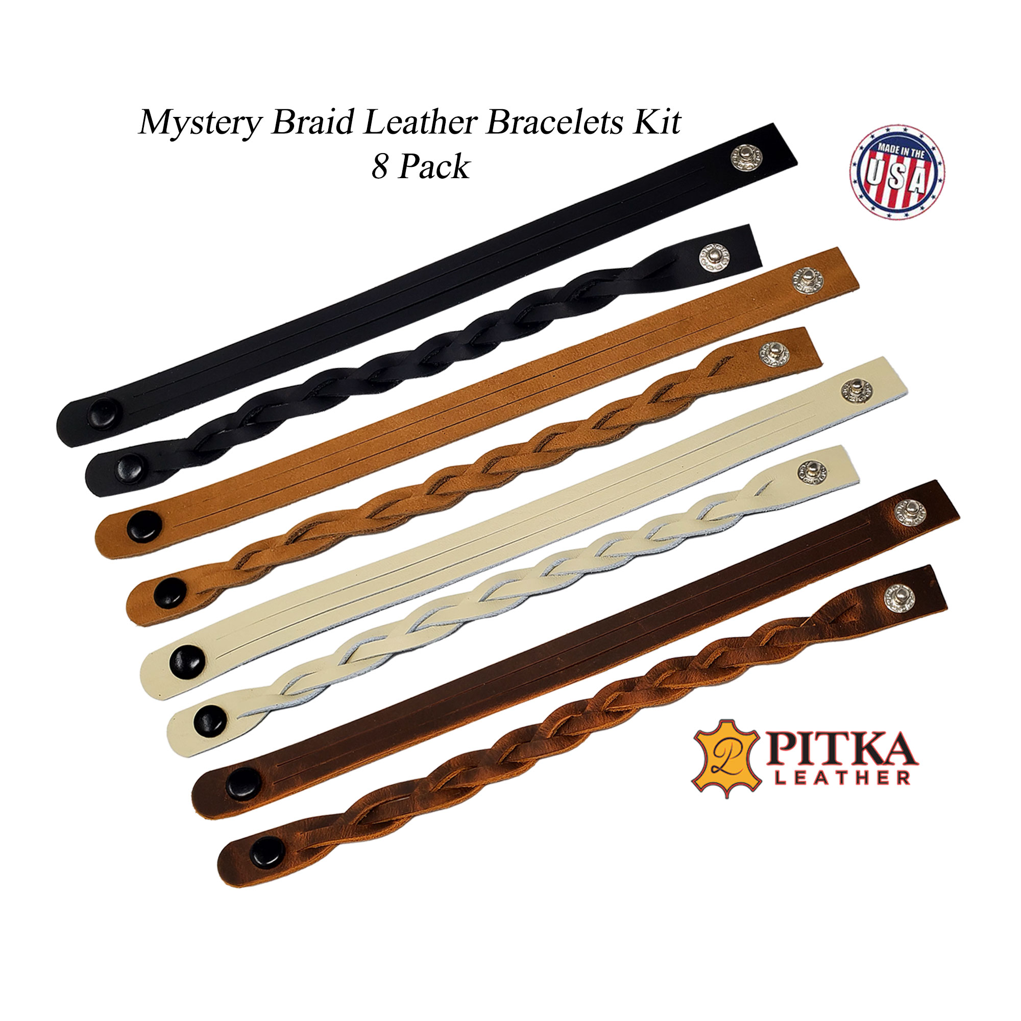 Leather Mystery Braid Cuff 