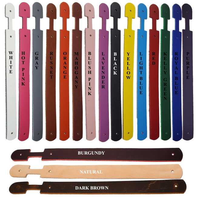 color options leather keychains