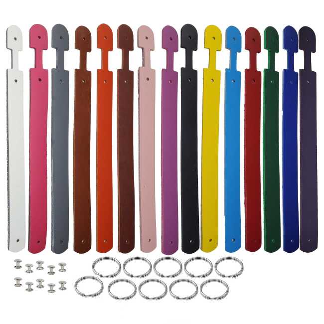 leather keyrings colors options