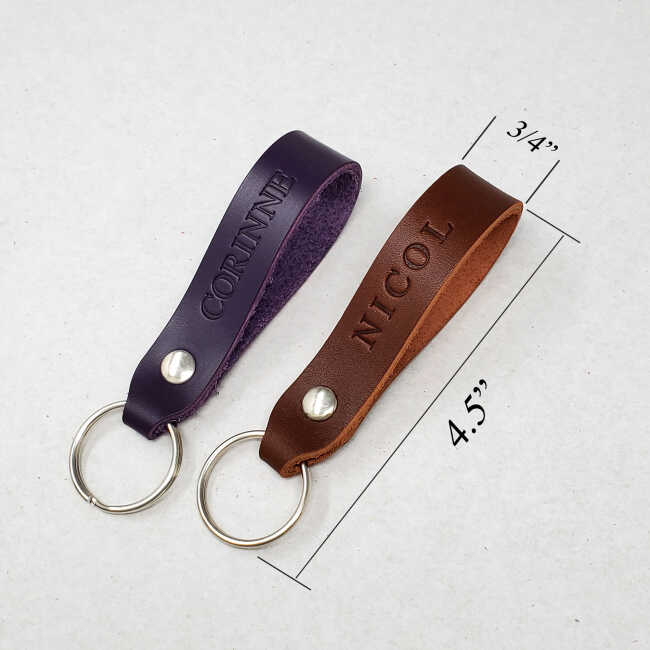 leather keychains personalized