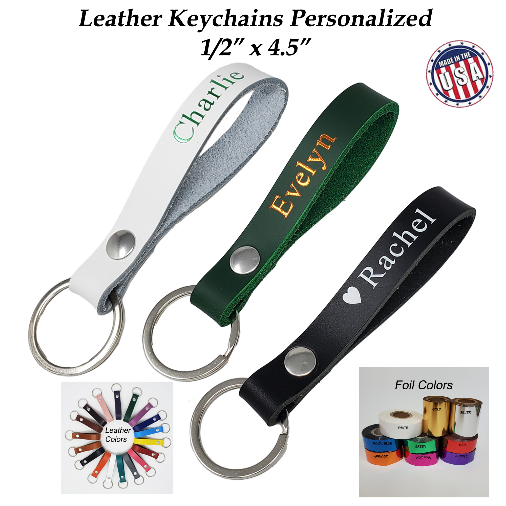 leather keychains personalized with name