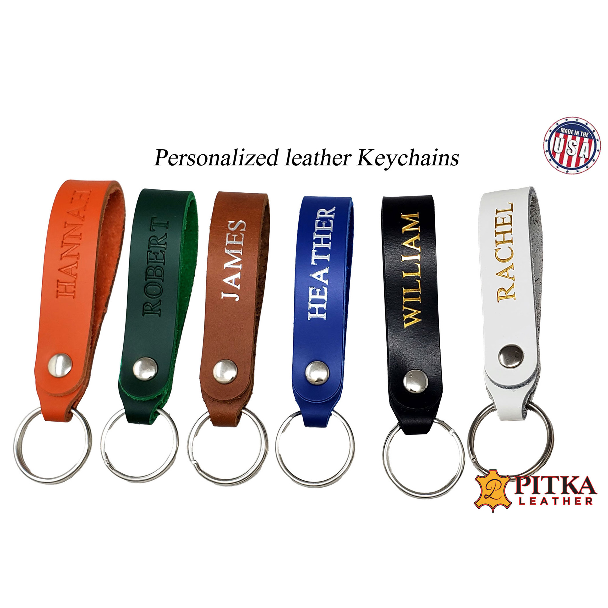 personalized leather keyrings